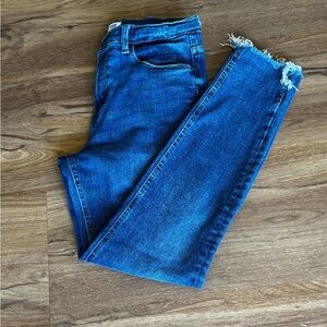 Kensie Distressed Vintage Luxe High Rise Skinny Ankle Jeans Size 8